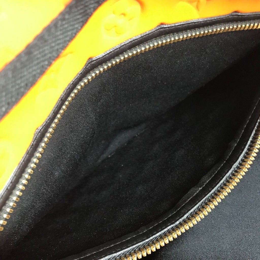 Louis Vuitton Orange Microfiber Shoulder Bag Tote Bag