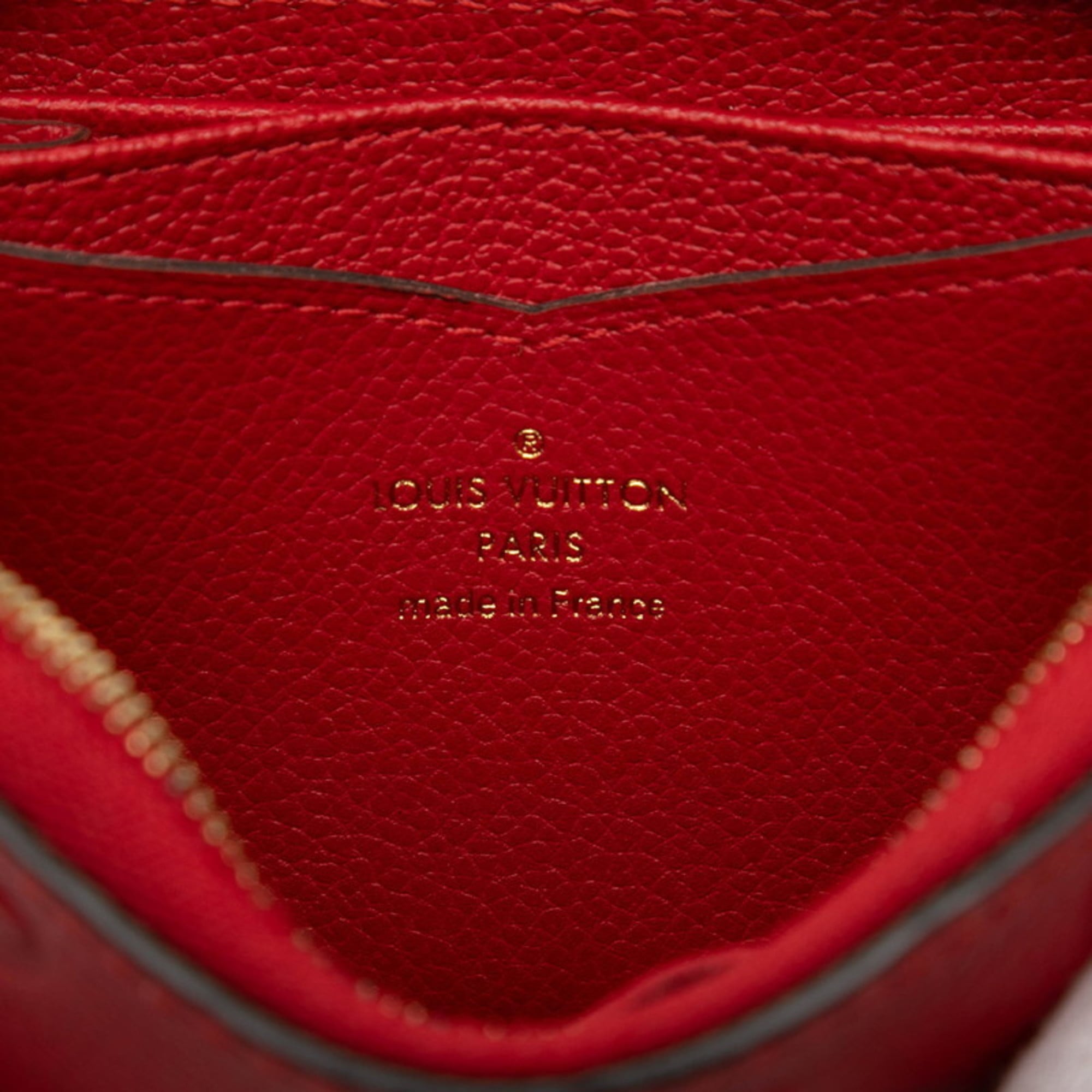 Louis Vuitton Red Color Sacrlet Leather Coin Purse/Coin Case