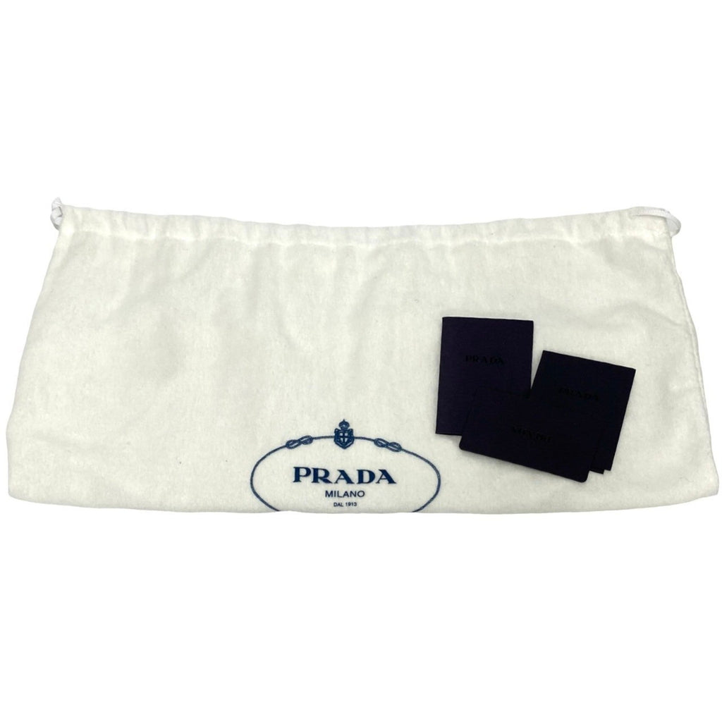 Prada White Pile Fabric Handbag