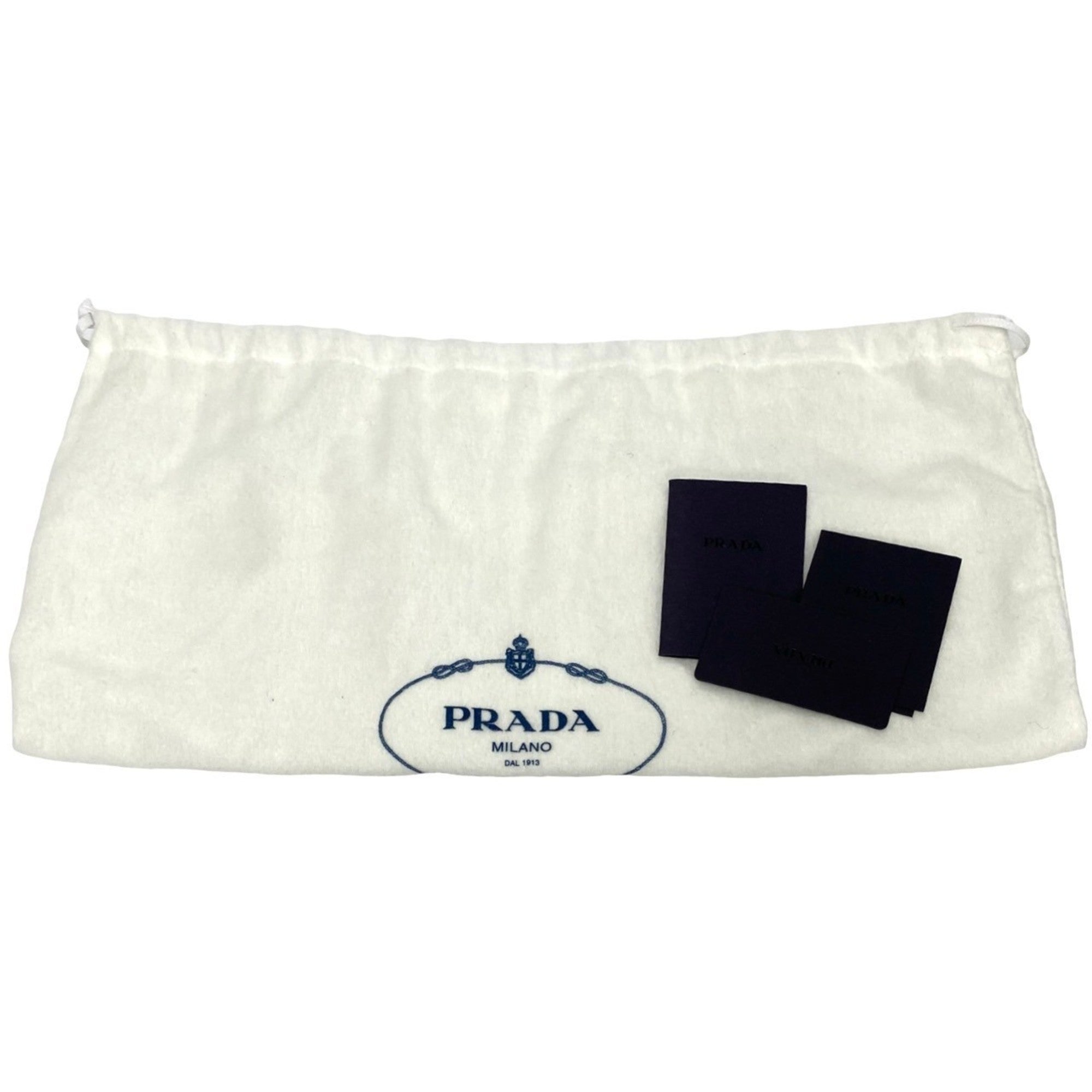 Prada White Pile Fabric Handbag