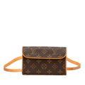 Louis Vuitton Brown Pvc Leather Pochette Sling Bag