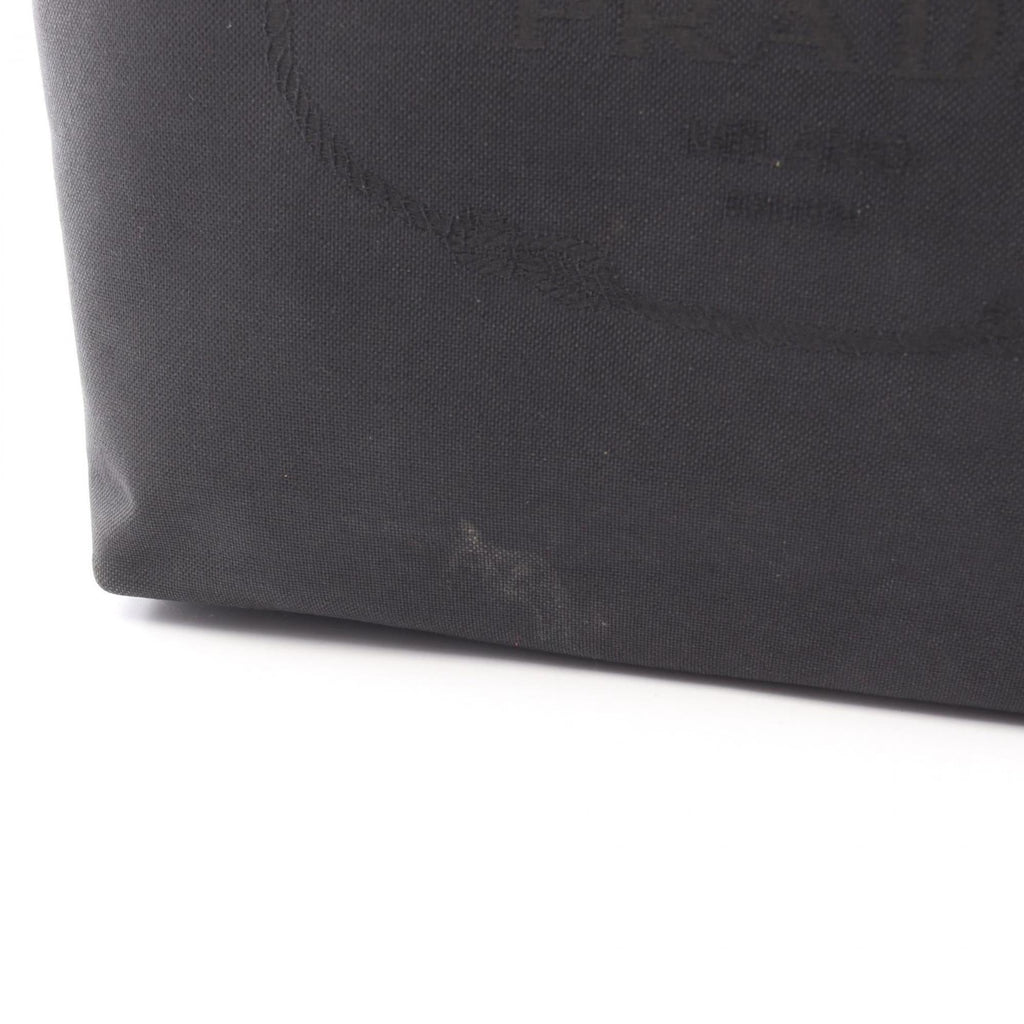 Prada Black Canvas Leather Tote Bag