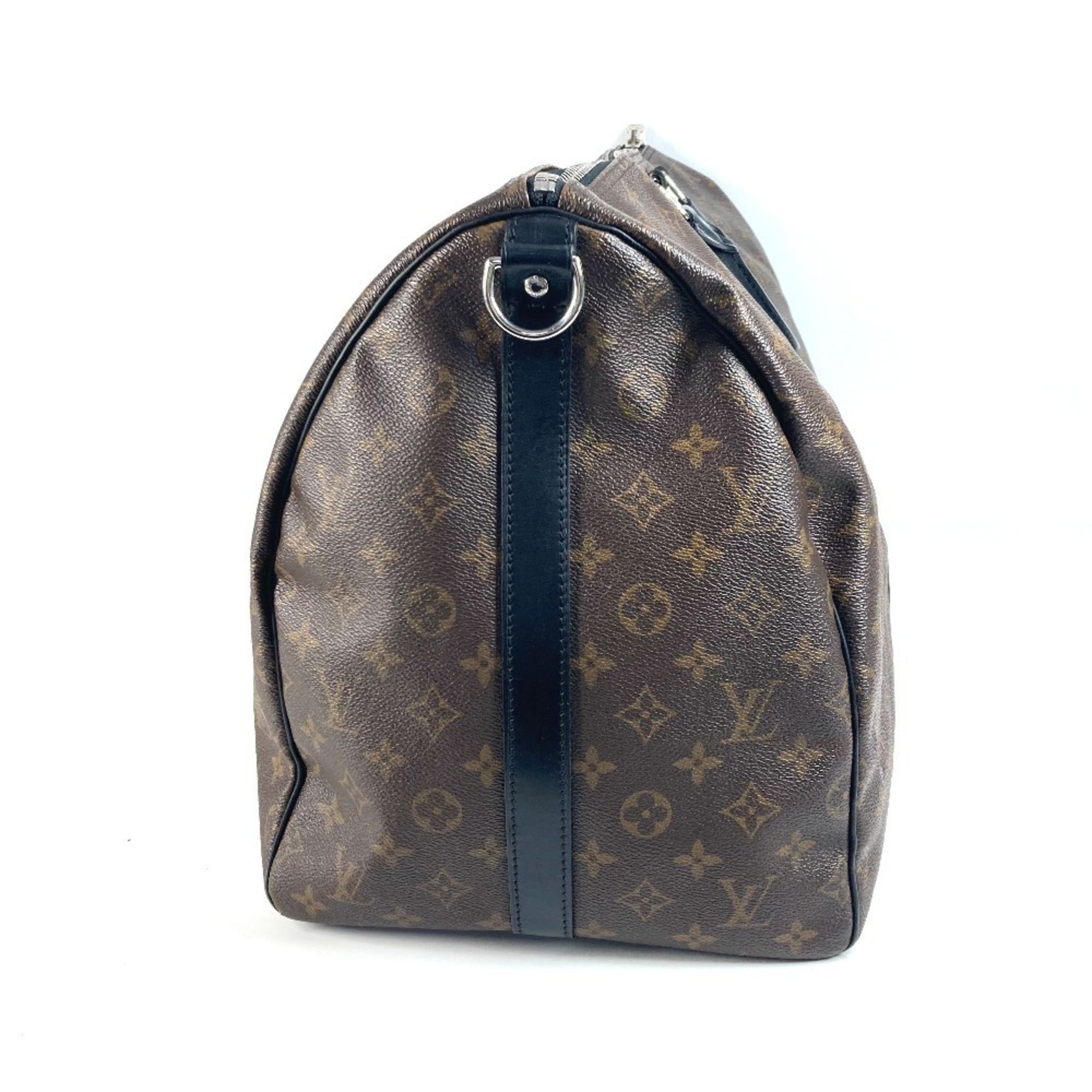 Louis Vuitton Monogram Macassar Black Brown Boston Bag Shoulder Bag