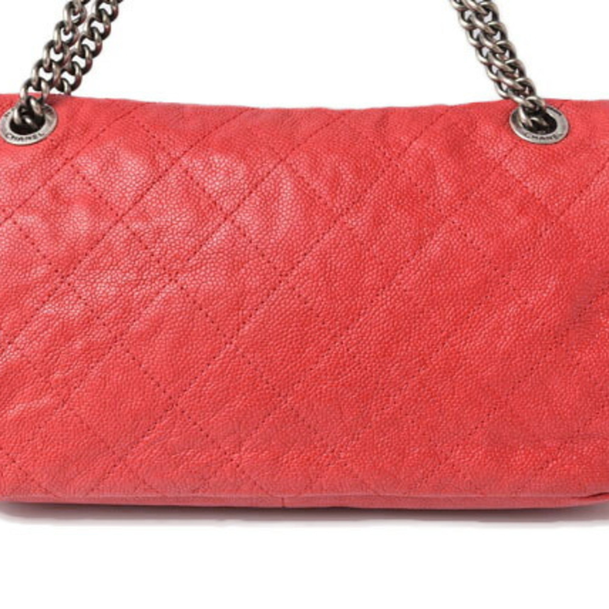 Chanel Red Color Caviar Leather Shoulder Bag