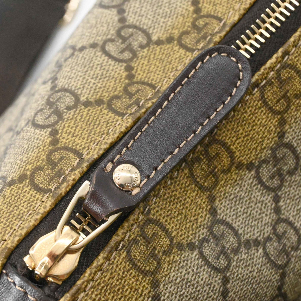 Gucci Beige Brown Pvc Leather Shoulder Bag (Pre-Owned)