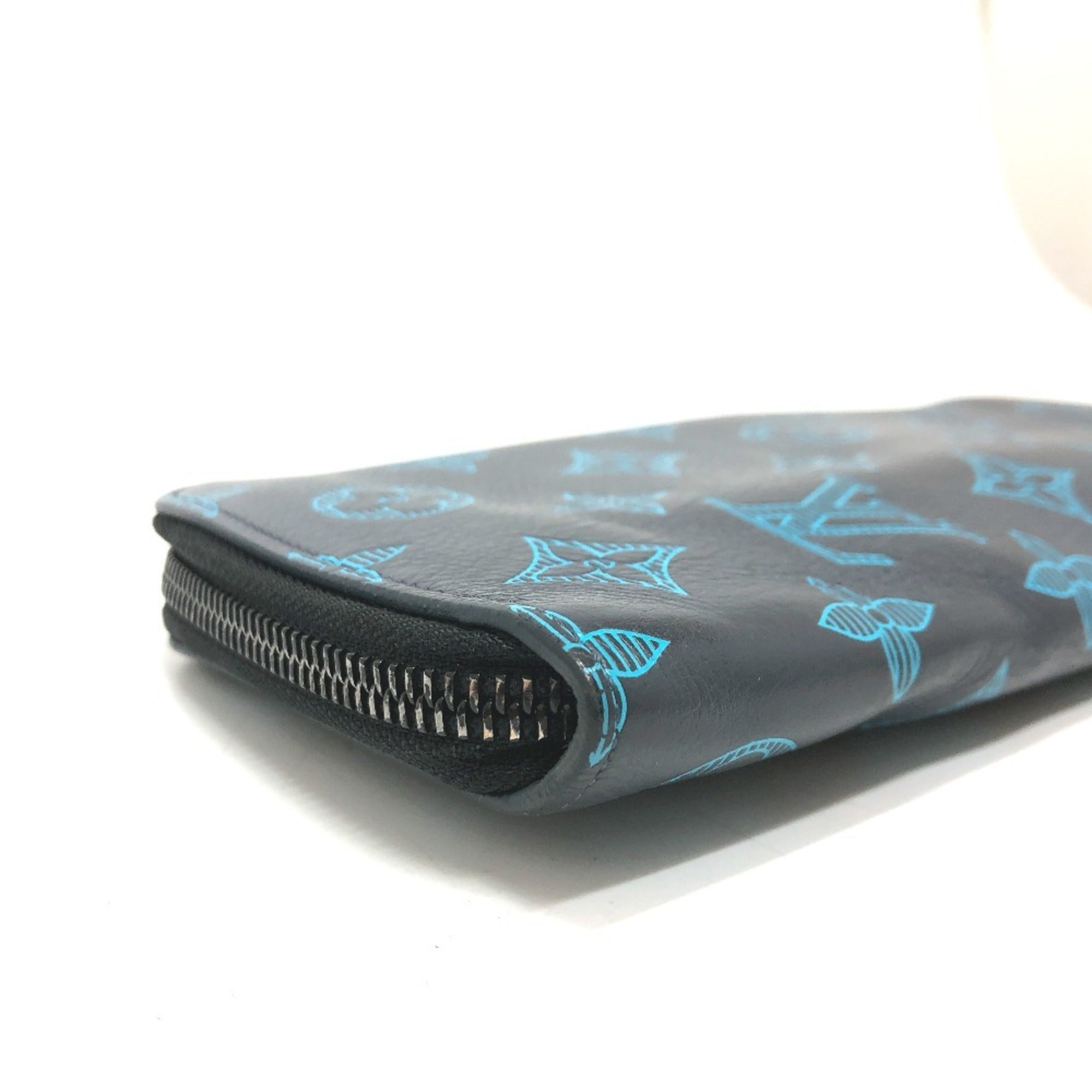 Louis Vuitton Monogram Shadow Galle Navy Monogram Shadow Long Wallet