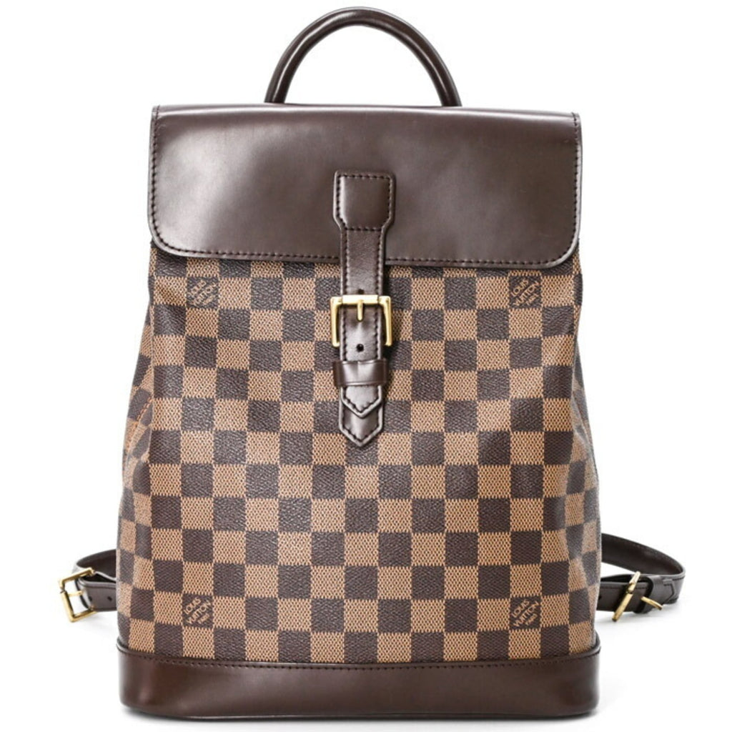 Louis Vuitton Brown Damier Canvas Damier Graphite Leather Backpack