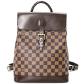Louis Vuitton Brown Damier Canvas Damier Graphite Leather Backpack