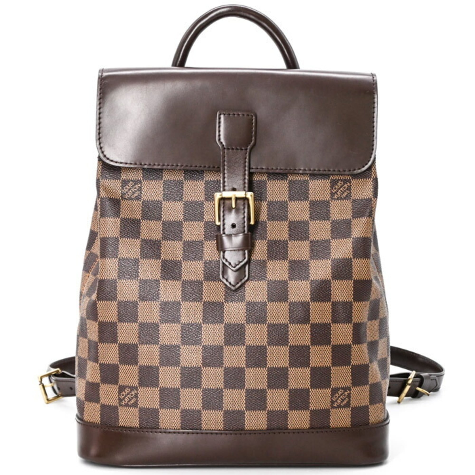 Louis Vuitton Brown Damier Canvas Damier Graphite Leather Backpack