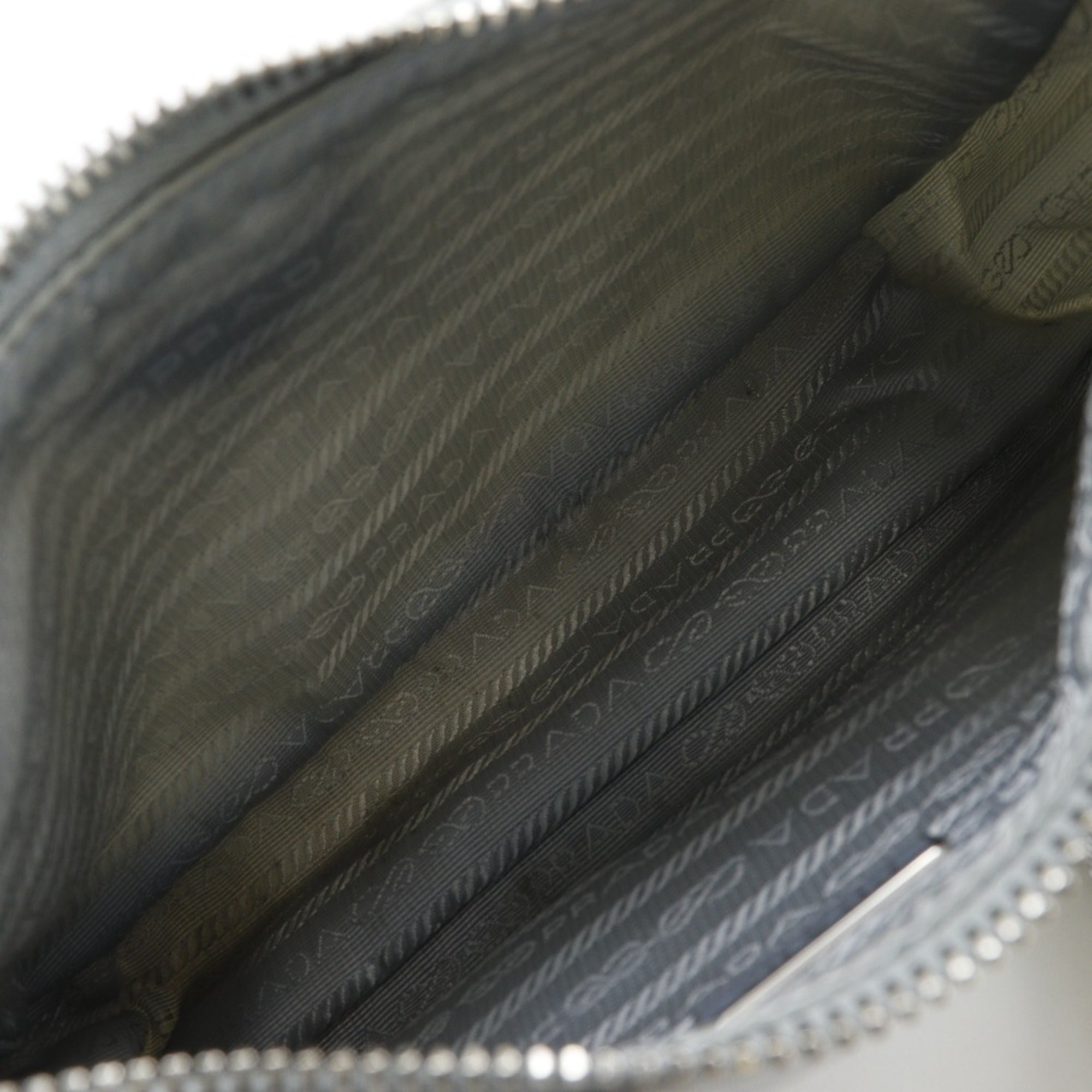 Prada Gray Nylon Shoulder Bag