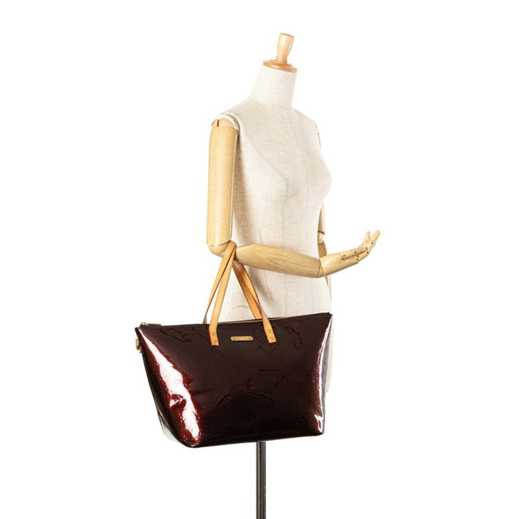 Louis Vuitton Amarante Brown Patent Leather Leather Handbag Shoulder Bag