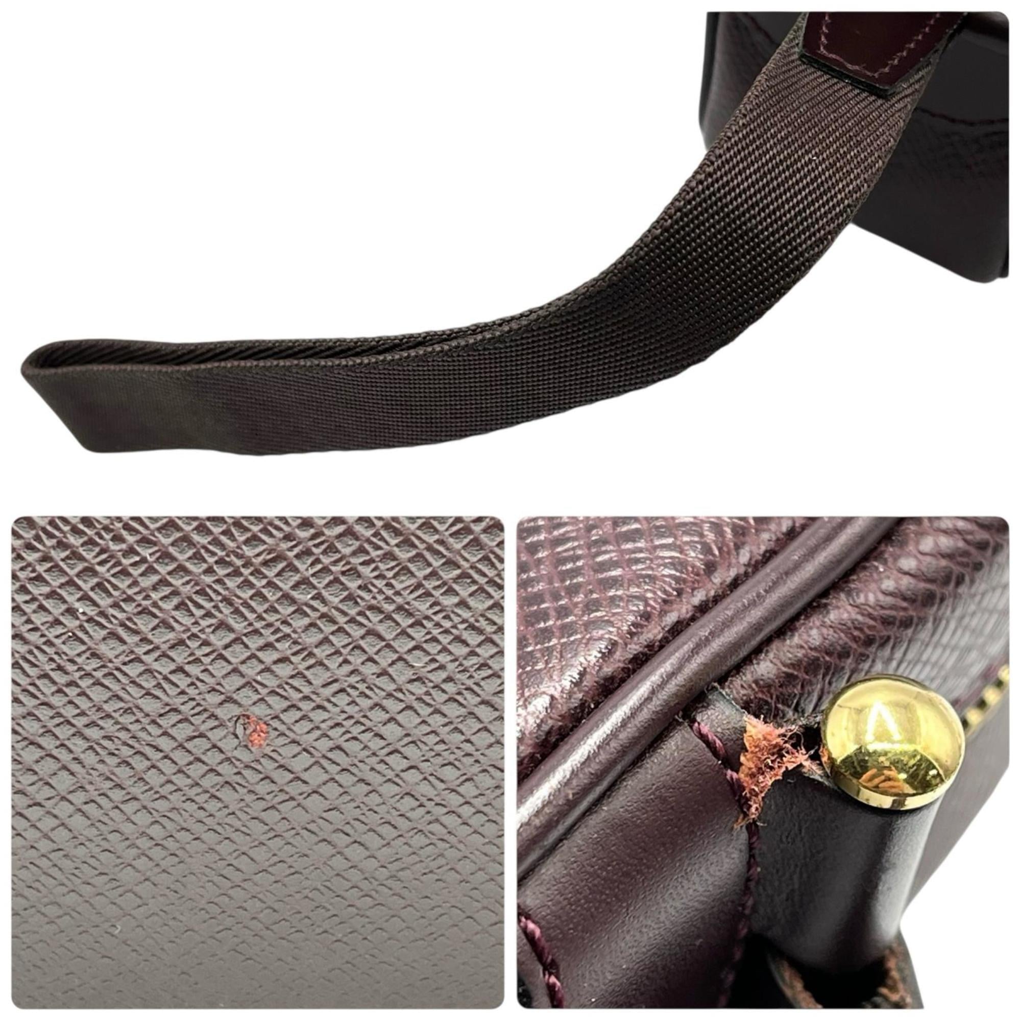 Louis Vuitton Brown Leather Clutch Bag