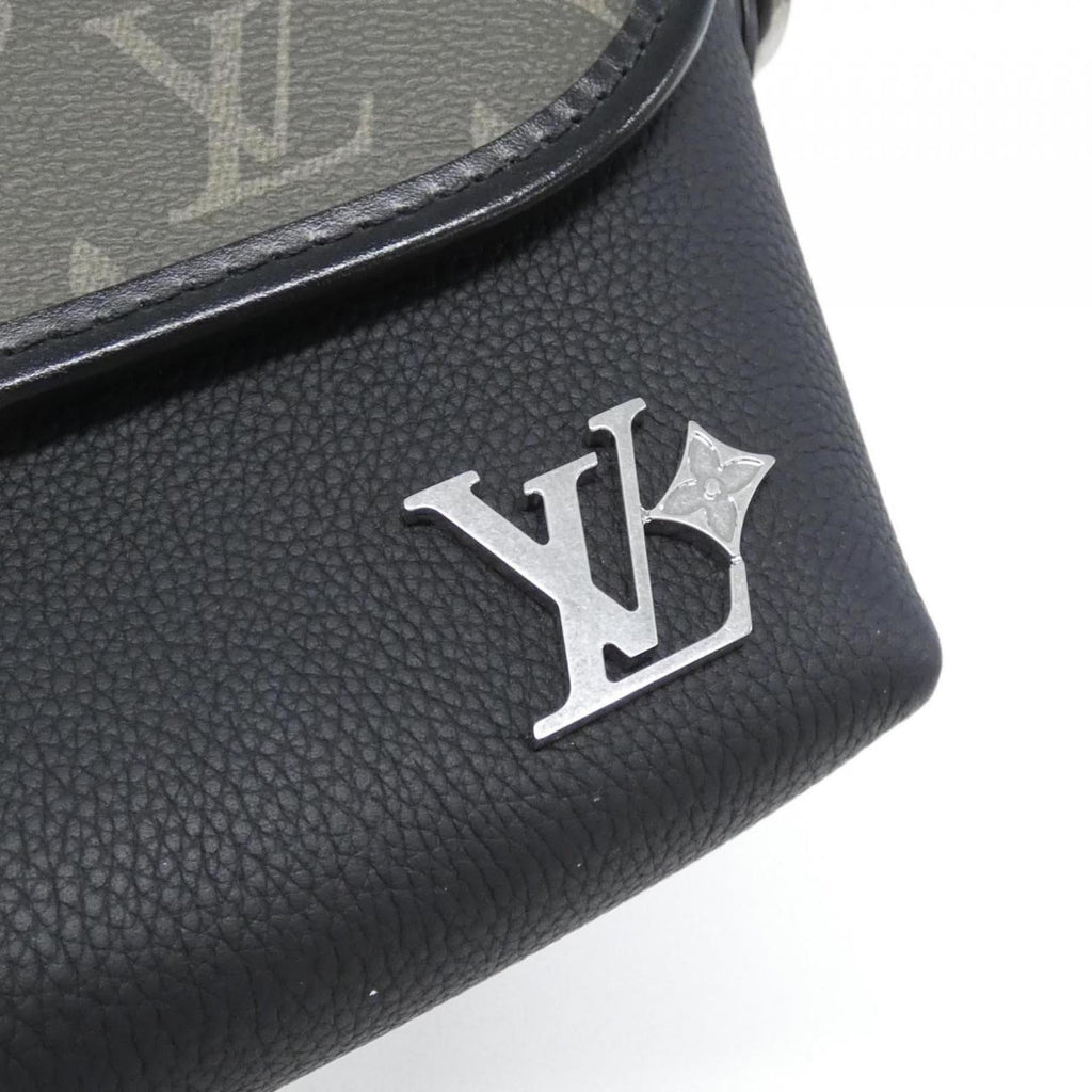 Louis Vuitton Black Khaki Monogram Leather Shoulder Bag