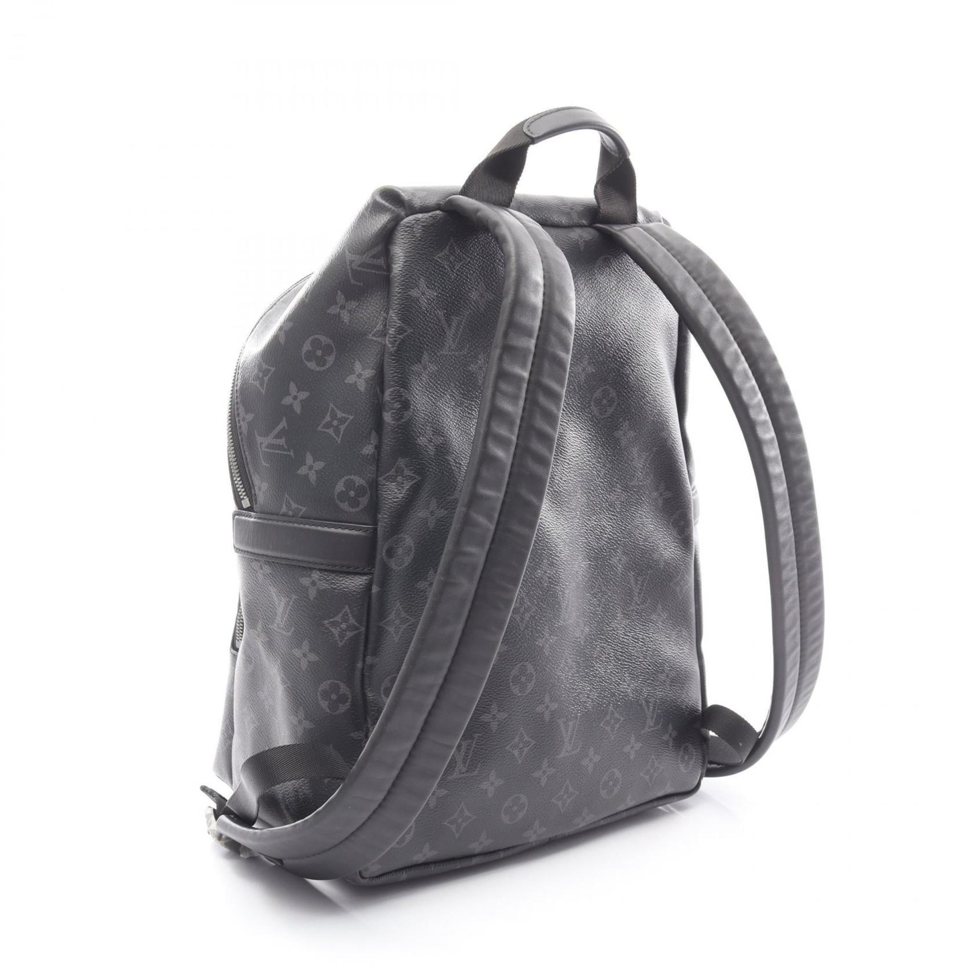 Louis Vuitton Black Coated Canvas Leather Backpack Handbag