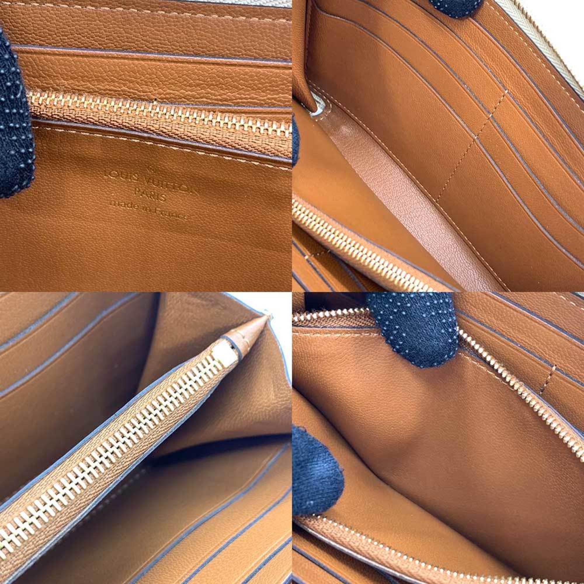 Louis Vuitton Parnassea Beige Leather Long Wallet