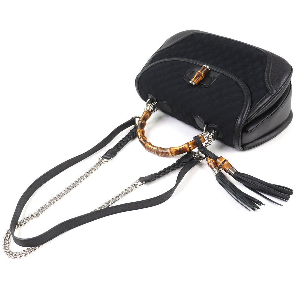 Gucci Black Leather Handbag Shoulder Bag (Pre-Owned)