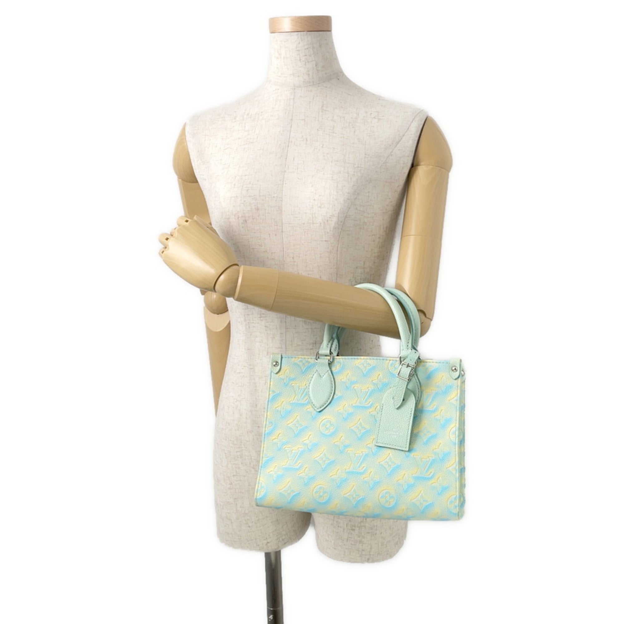 Louis Vuitton Blue Monogram Yellow Monogram Empreinte Handbag Shoulder Bag