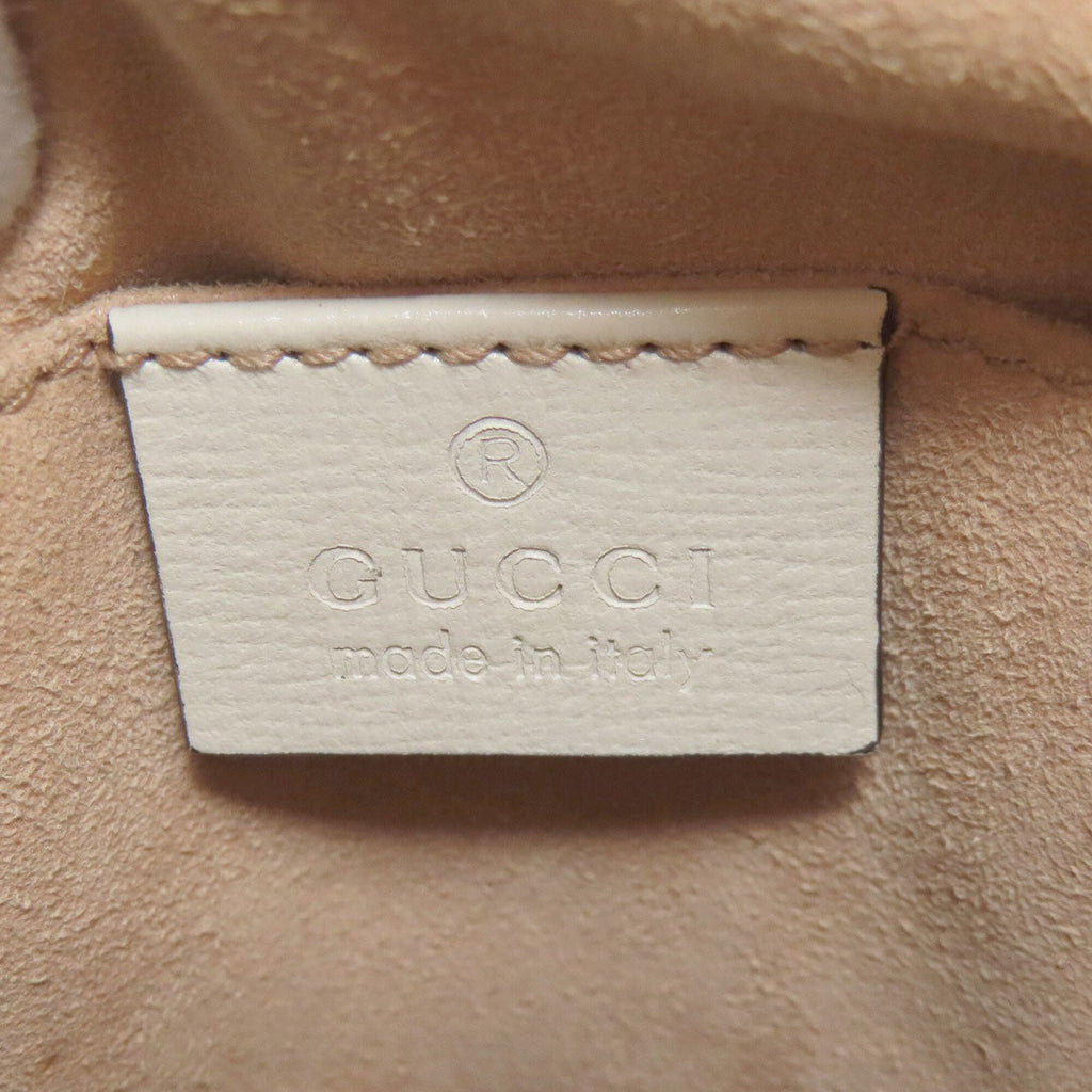 Gucci Horsebit Brown White Gg Canvas Shoulder Bag (Pre-Owned)
