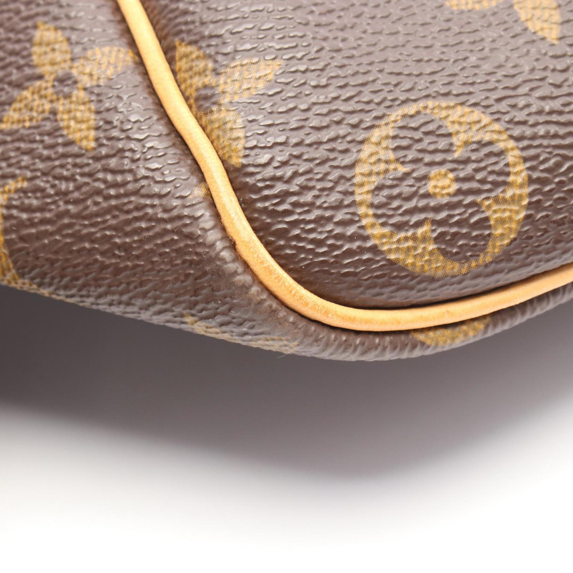 Louis Vuitton Brown Coated Canvas Leather Boston Bag