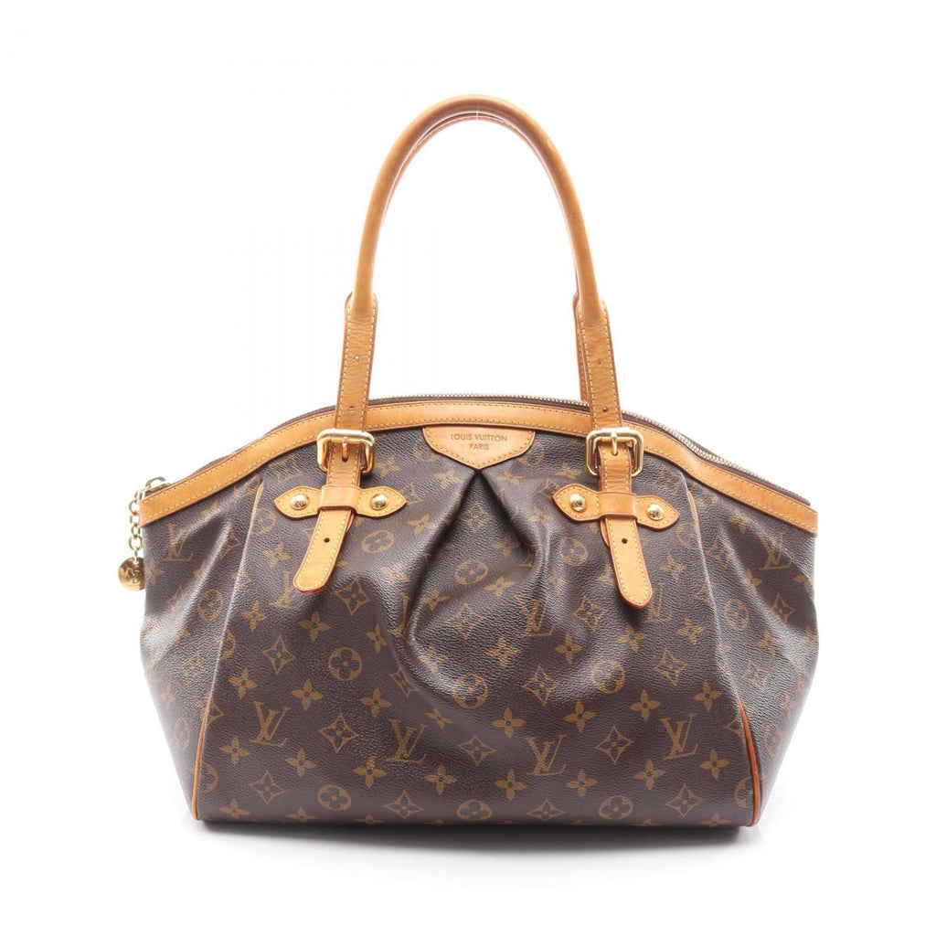 Louis Vuitton Brown Pvc Coated Canvas Leather Handbag