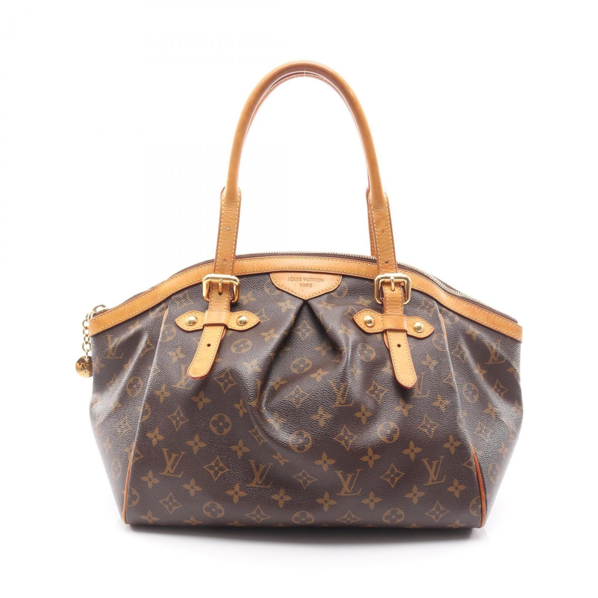 Louis Vuitton Brown Pvc Coated Canvas Leather Handbag