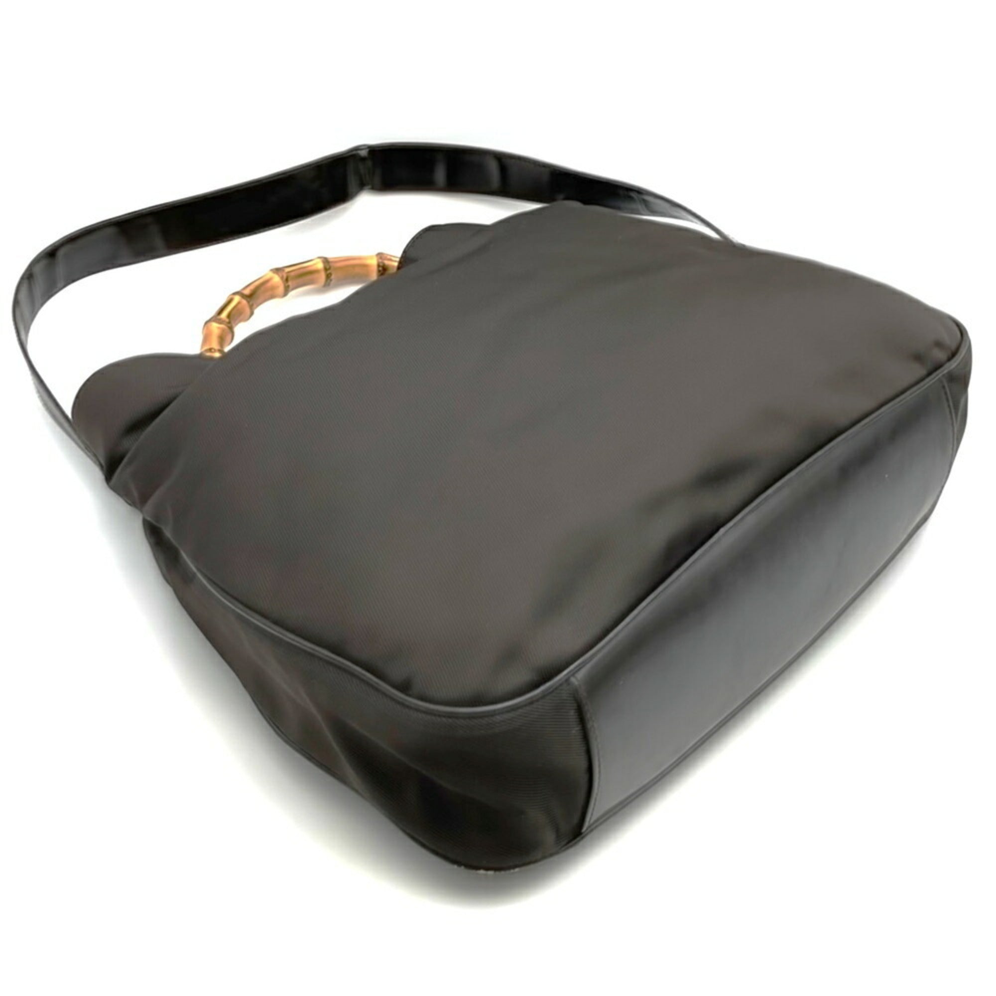 Gucci Brown Nylon Leather Shoulder Bag (Pre-Owned)