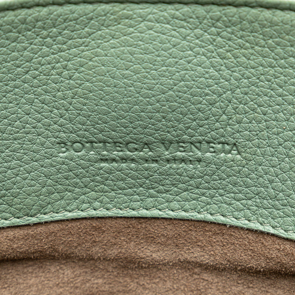 Bottega Veneta Intrecciato Green Leather Handbag