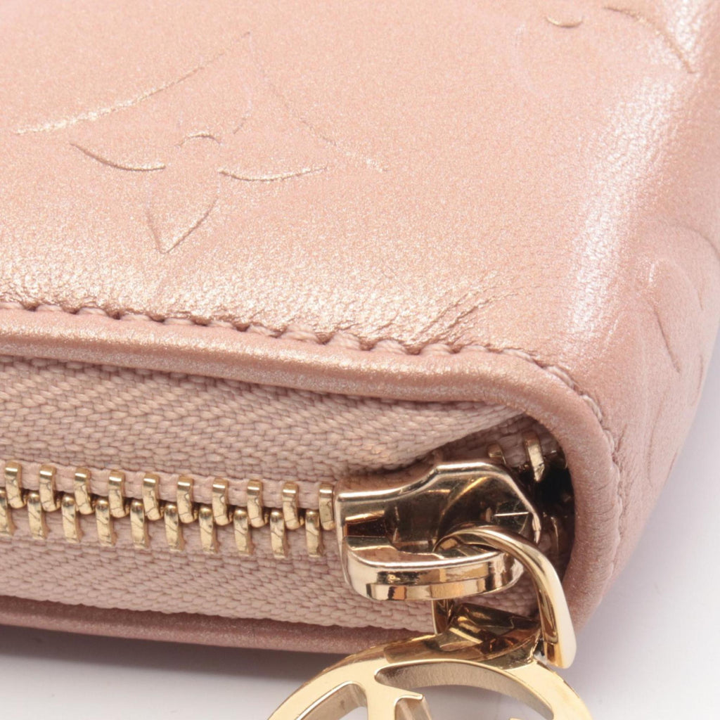 Louis Vuitton Pink Rose Gold Monogram Leather Long Wallet