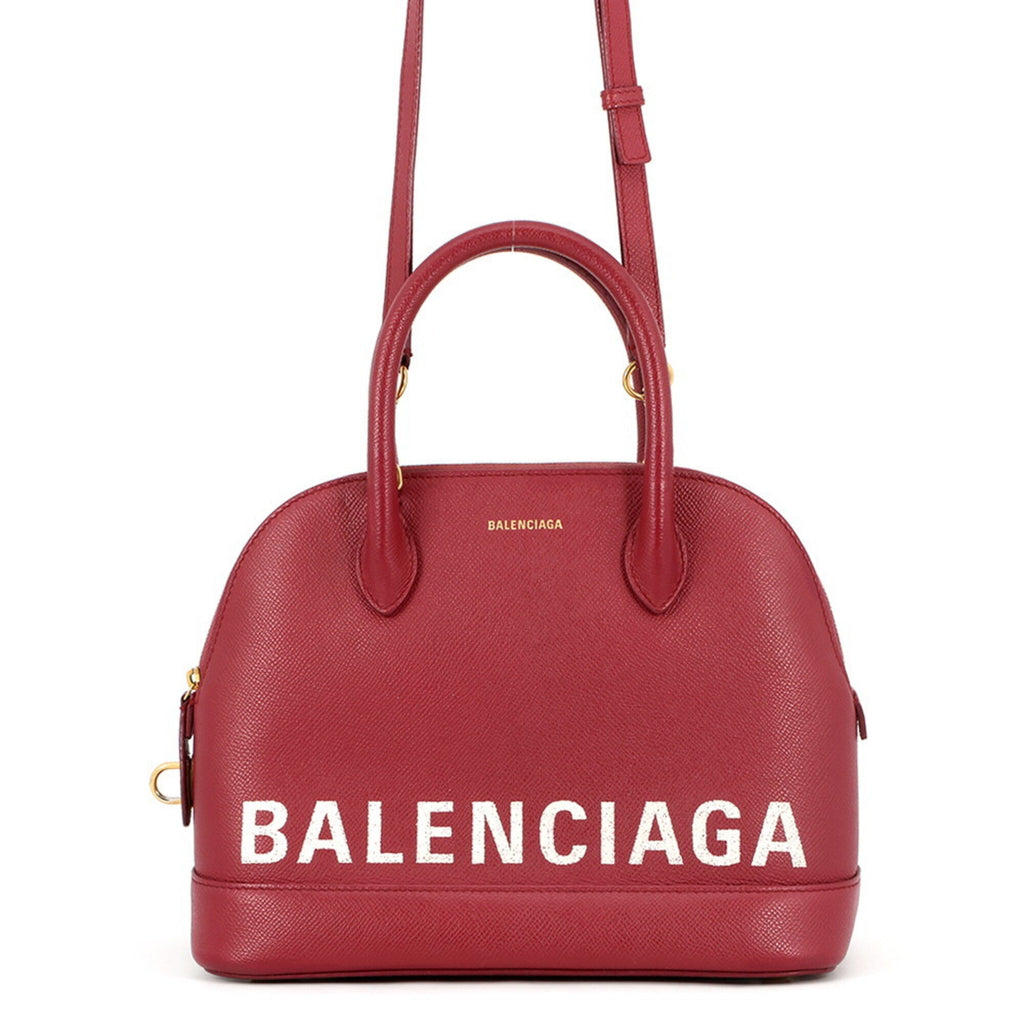 Balenciaga Red Color Leather Handbag Shoulder