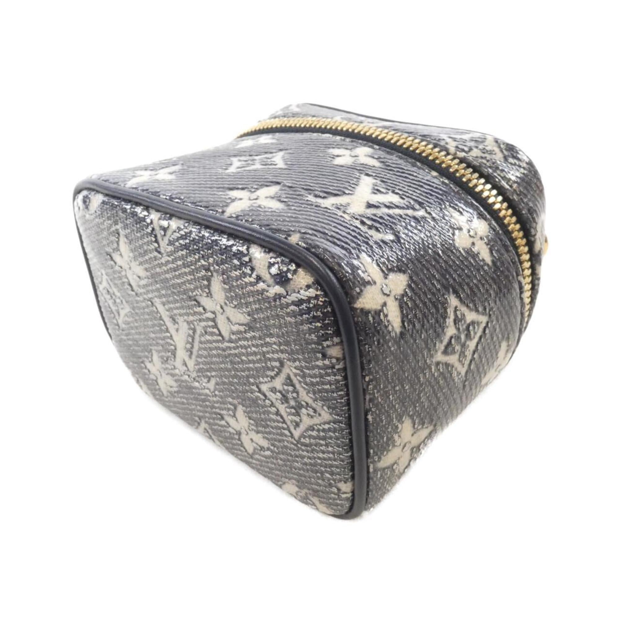 Louis Vuitton Navy White Cotton Shoulder Bag