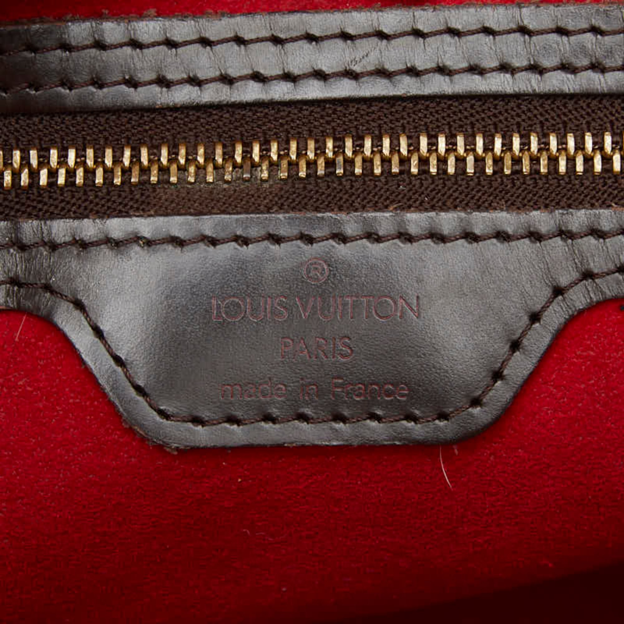 Louis Vuitton Brown Ebene Pvc Leather Handbag Tote Bag
