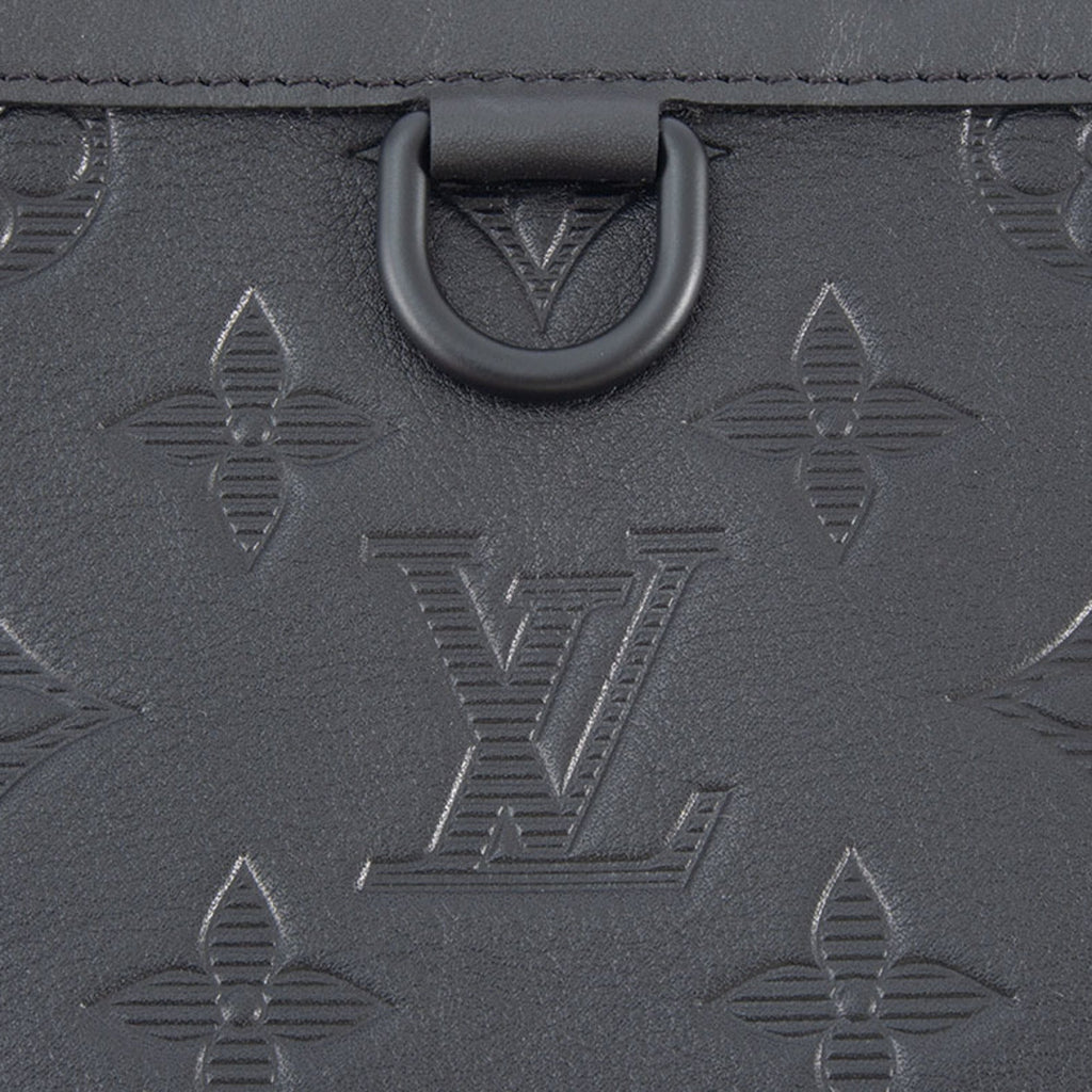 Louis Vuitton Black Monogram Shadow Clutch Bag Pochette