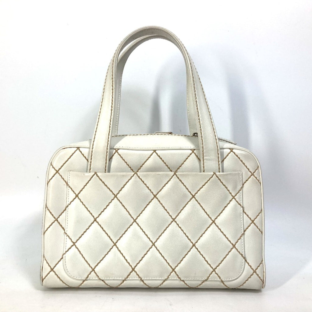 Chanel White Leather Handbag