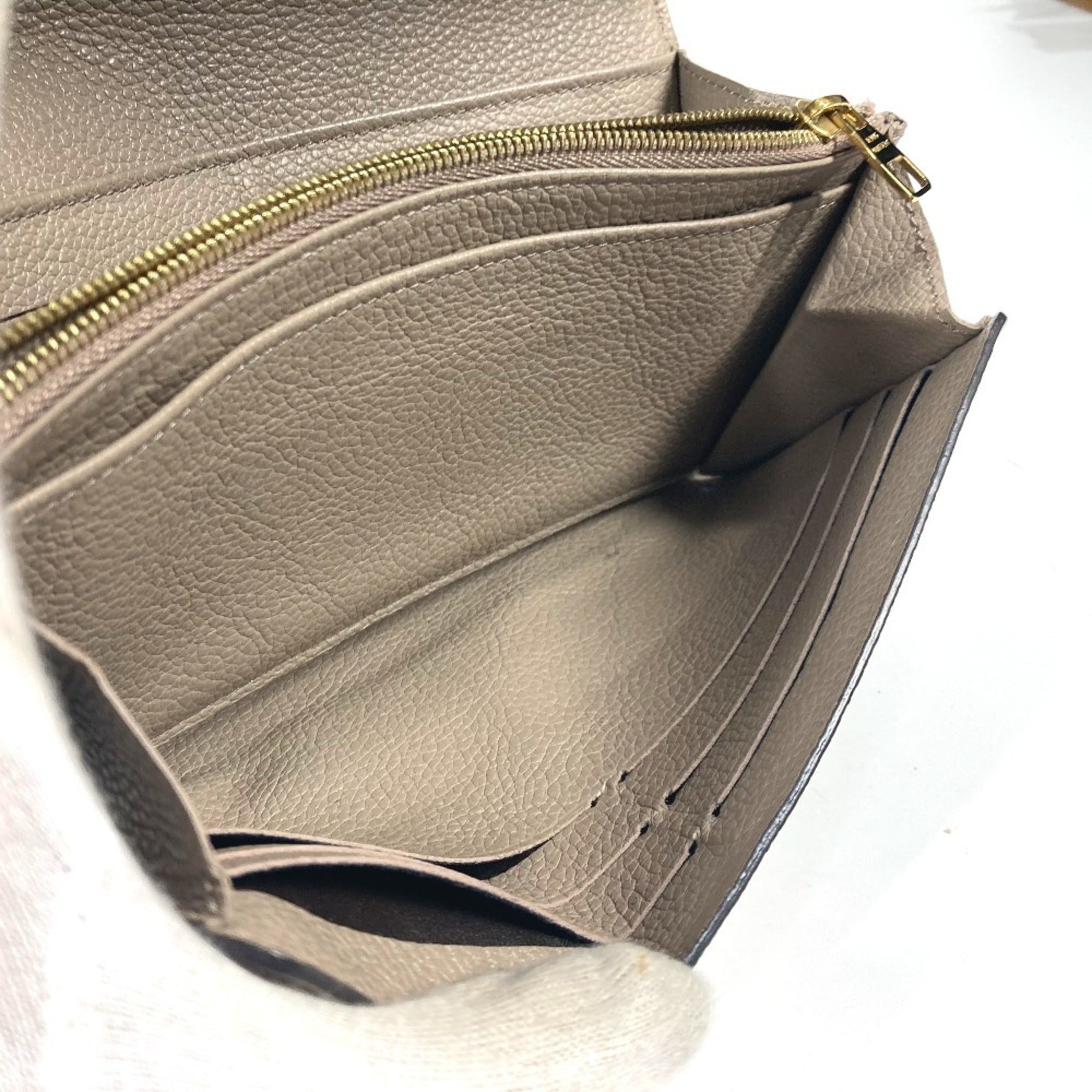 Louis Vuitton Beige Tourterelle Monogram Empreinte Long Wallet