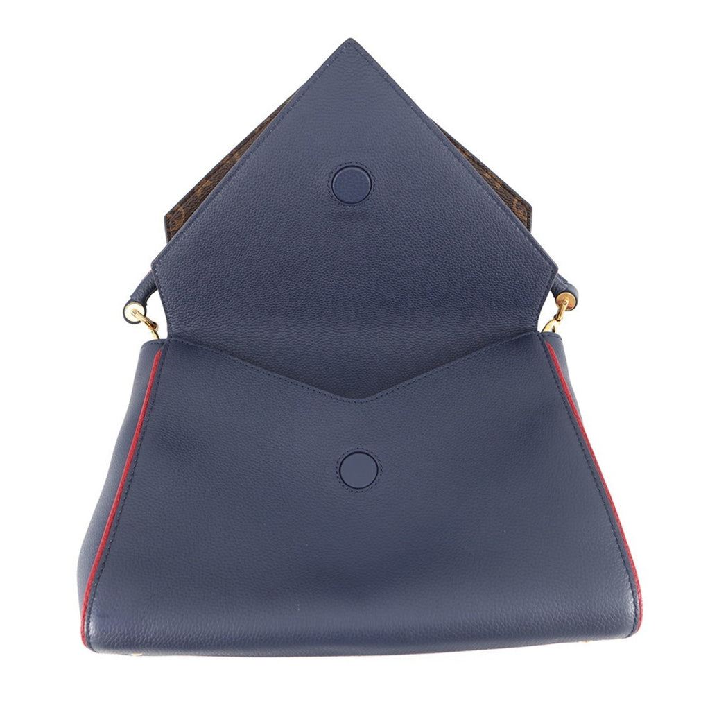 Louis Vuitton Monogram Navy Blue Leather Handbag