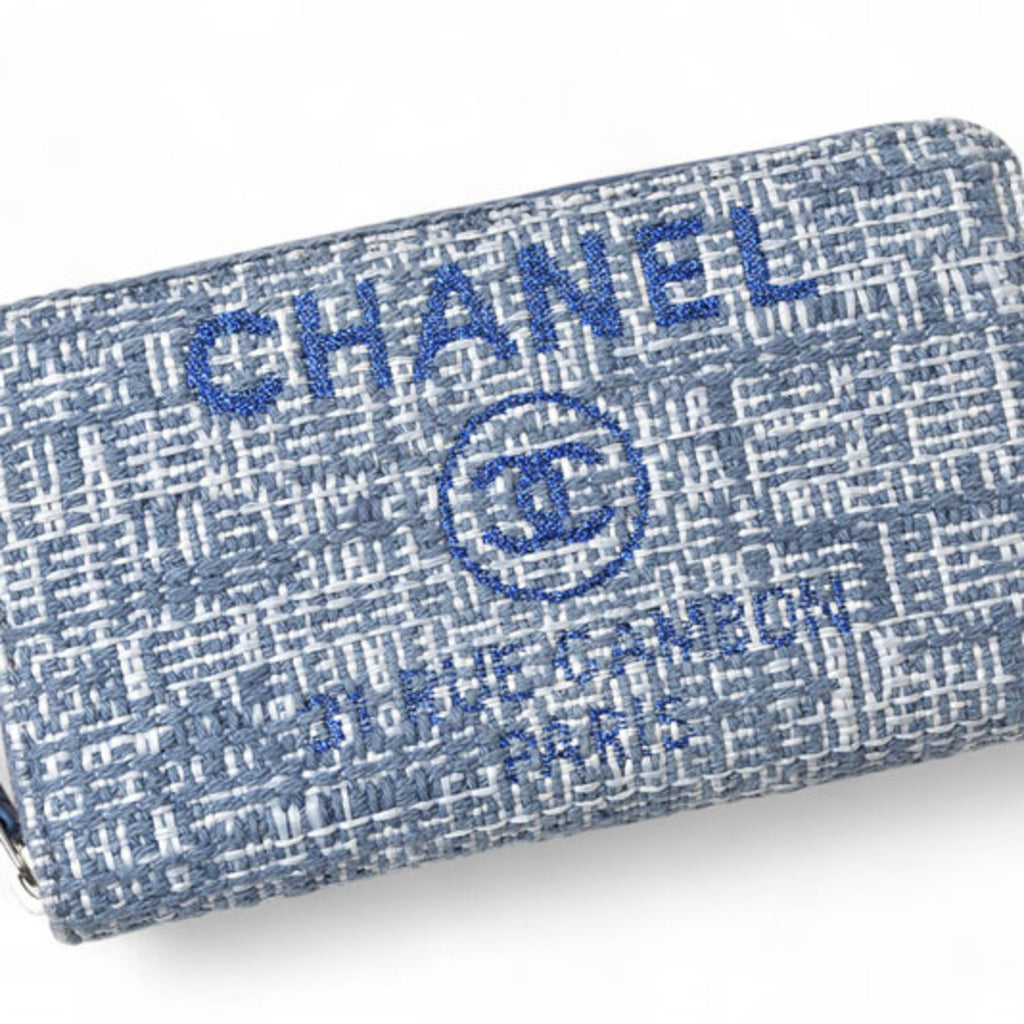 Chanel Blue Tweed Wallet (Bi-Fold)