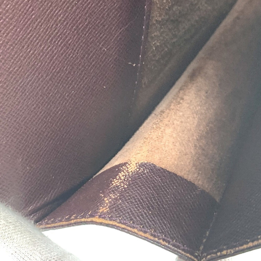 Louis Vuitton Acajou Red Color Wine Taiga Leather Leather Briefcase