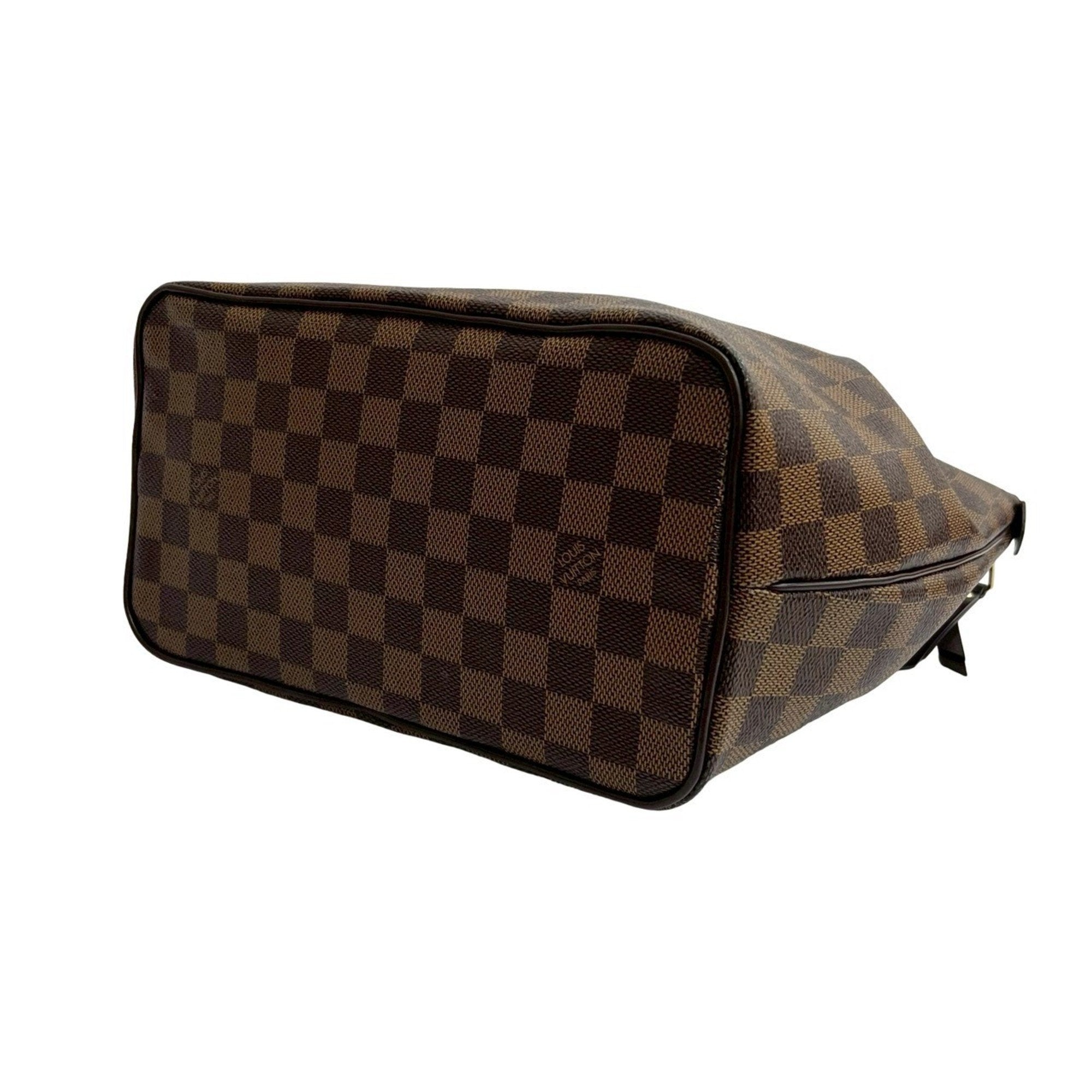 Louis Vuitton Brown Leather Pvc Handbag Tote Bag