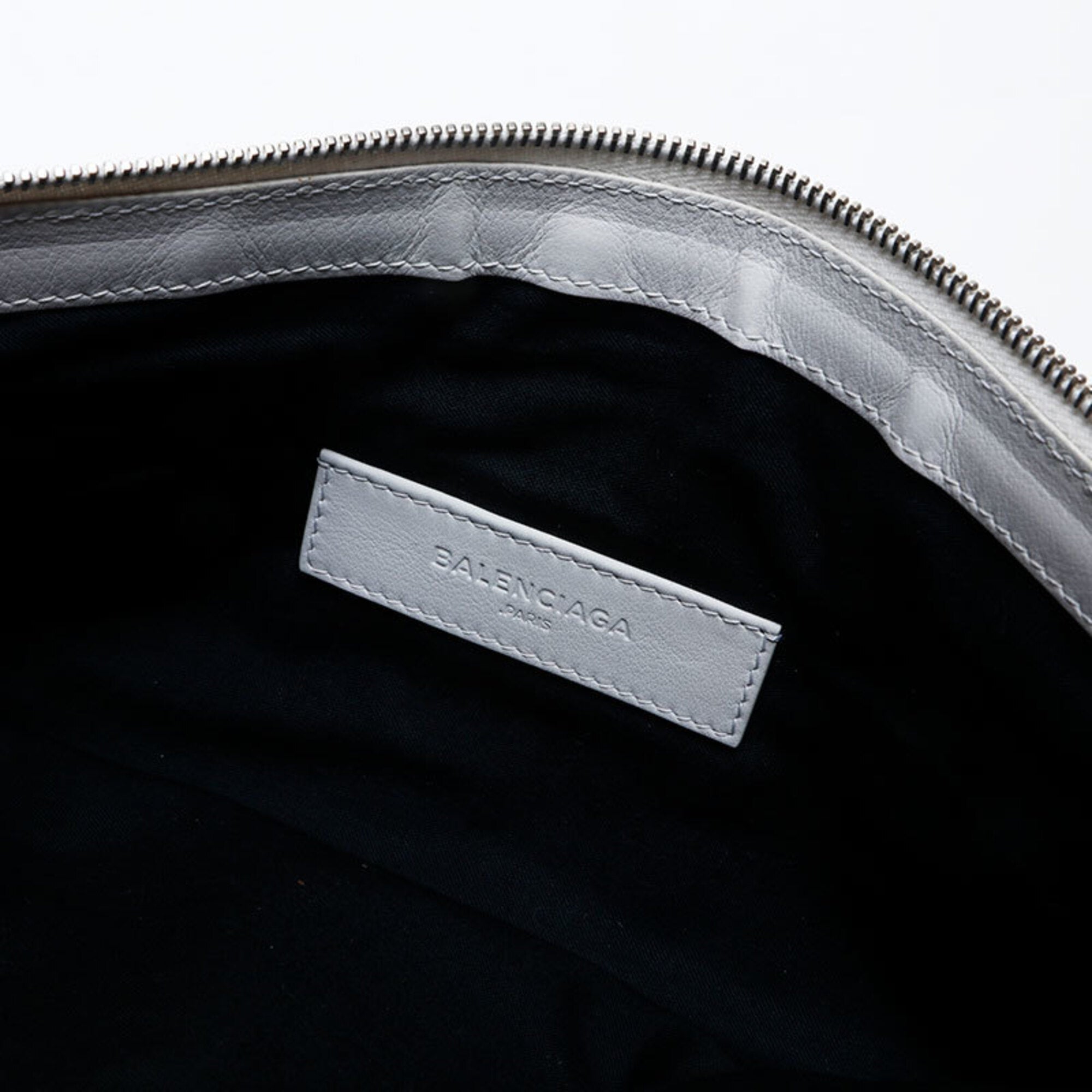 Balenciaga White Leather Clutch