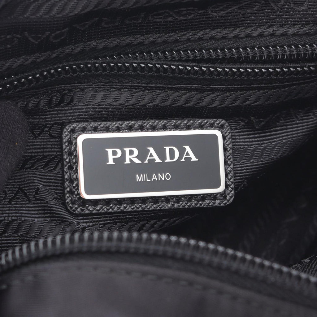 Prada Black Nylon Leather Shoulder Bag