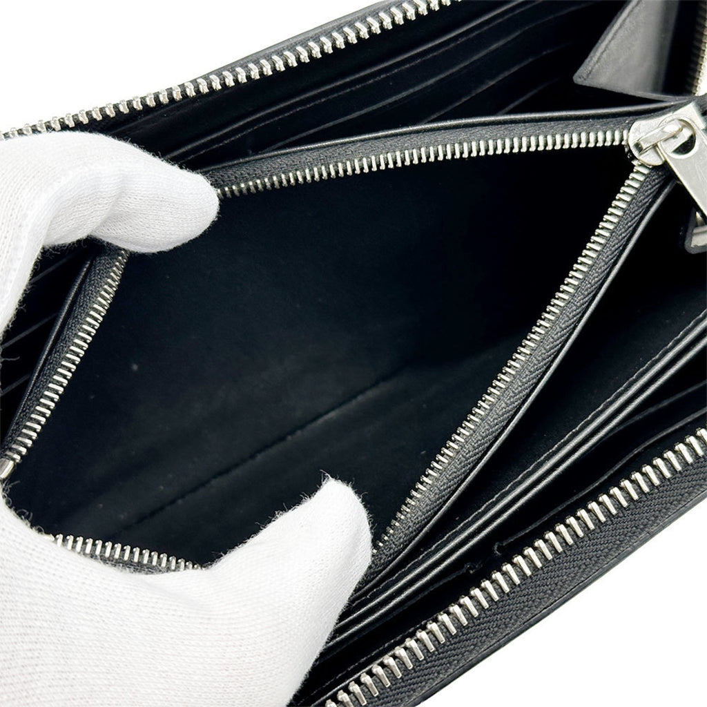 Louis Vuitton Black Noir Mahina Leather Long Wallet