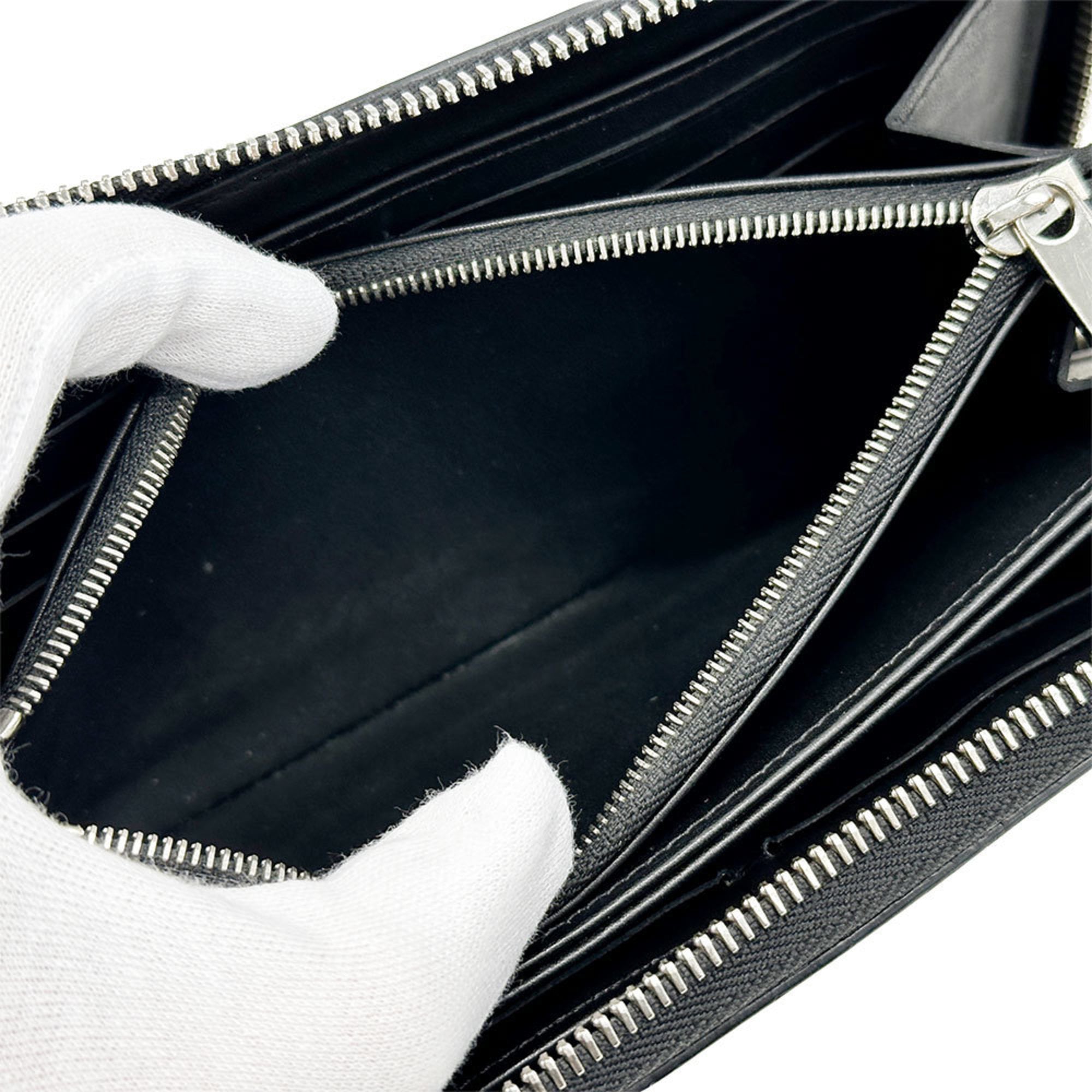 Louis Vuitton Black Noir Mahina Leather Long Wallet
