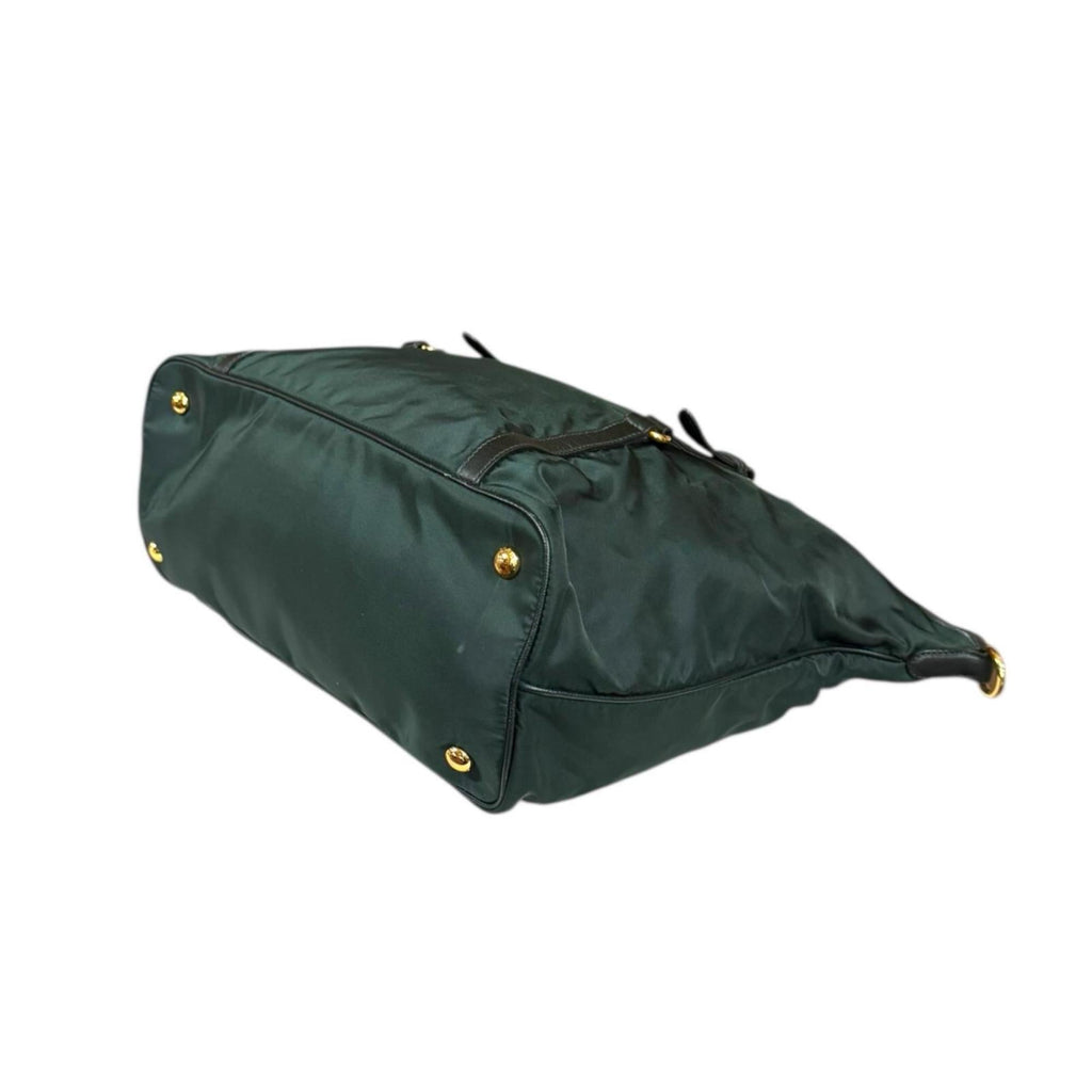 Prada Green Nylon Shoulder Bag