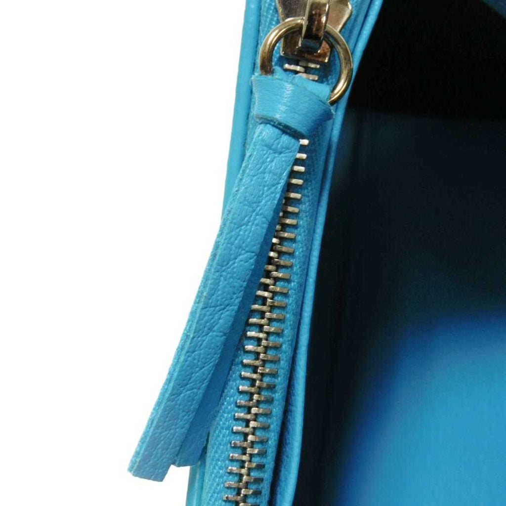 Balenciaga Blue Leather Long Wallet (Bi-Fold)