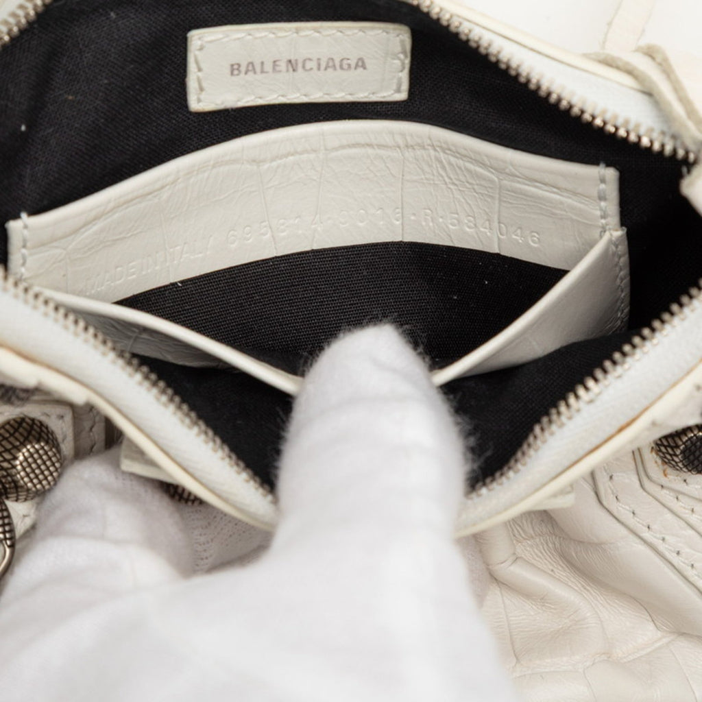 Balenciaga White Leather Handbag Shoulder