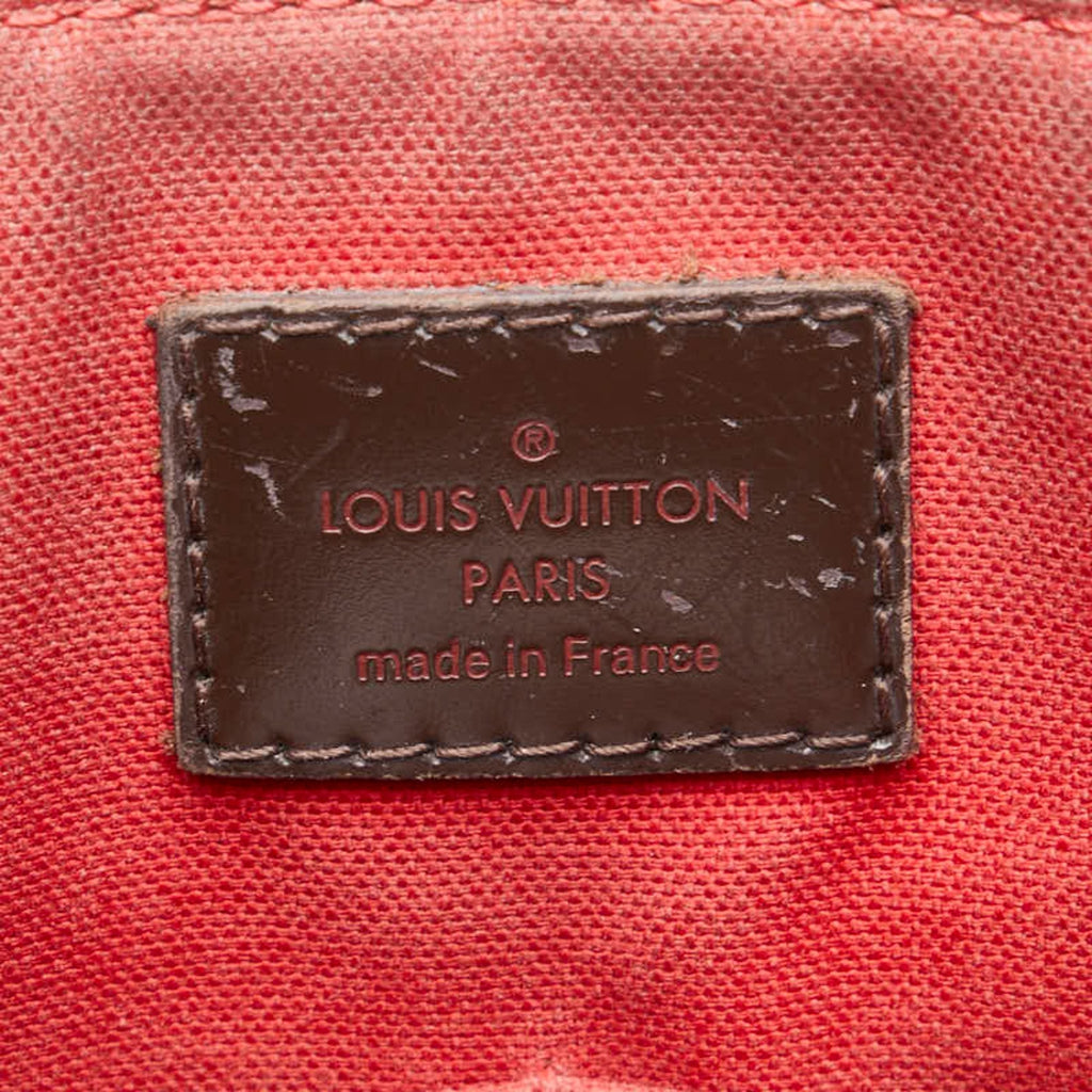 Louis Vuitton Brown Damier Canvas Pvc Leather Shoulder Bag Tote Bag