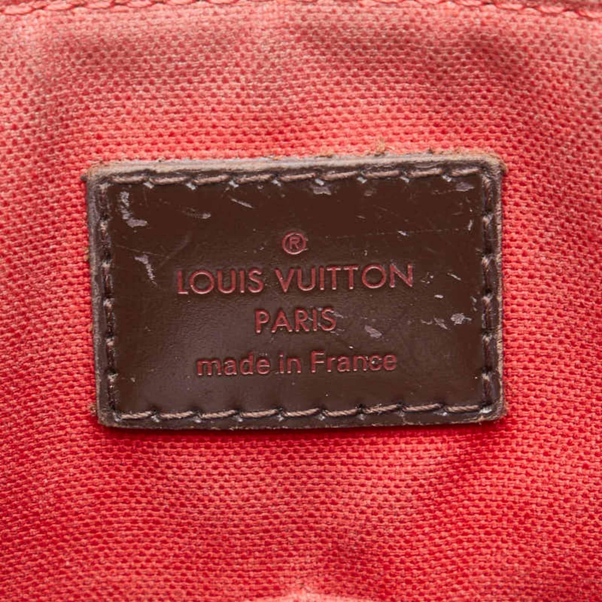 Louis Vuitton Brown Damier Canvas Pvc Leather Shoulder Bag Tote Bag