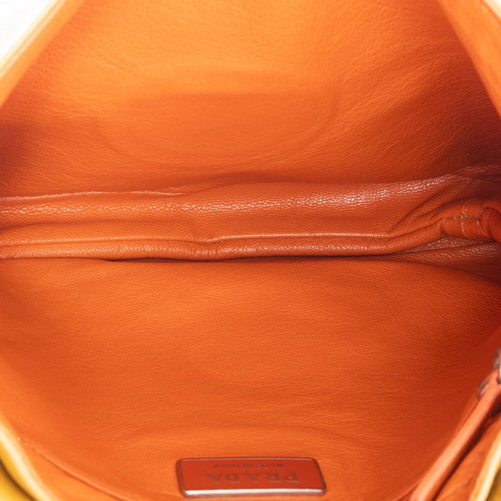 Prada Camel Leather Shoulder Bag
