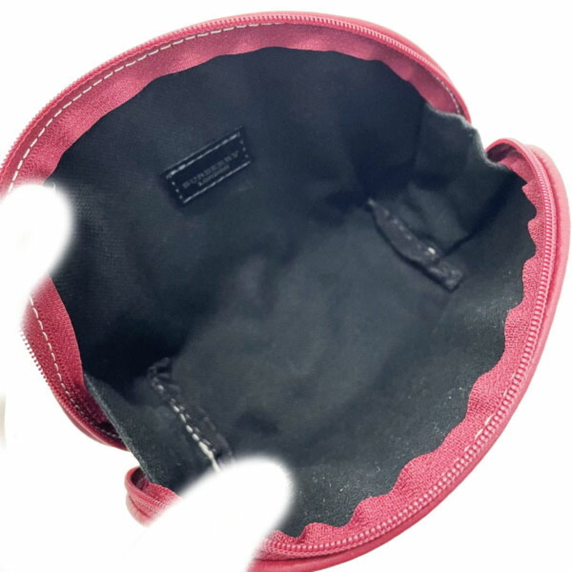 Burberry Beige Multi-Color Red Color Pvc Leather Pouch