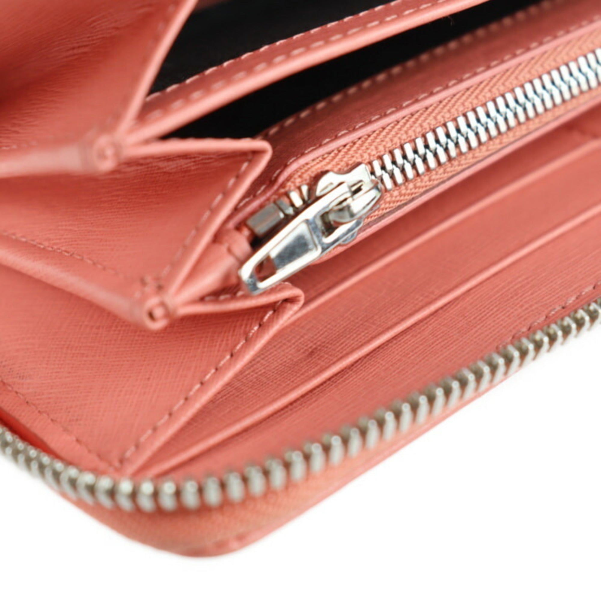 Balenciaga Pink Salmon Pink Leather Long Wallet (Bi-Fold)